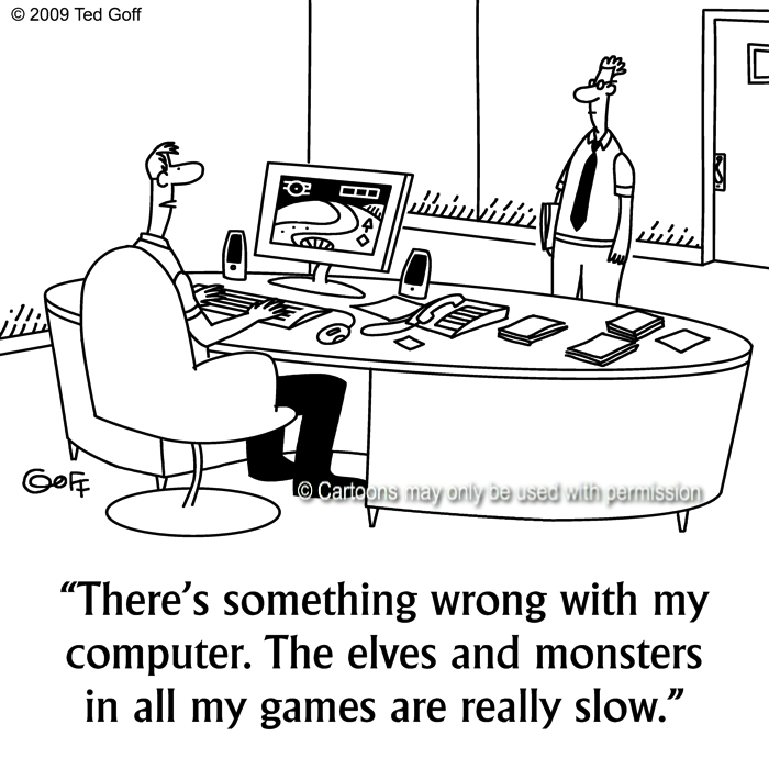 Cartoon about computer