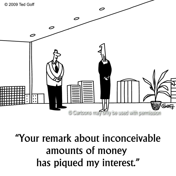 Cartoon about financial