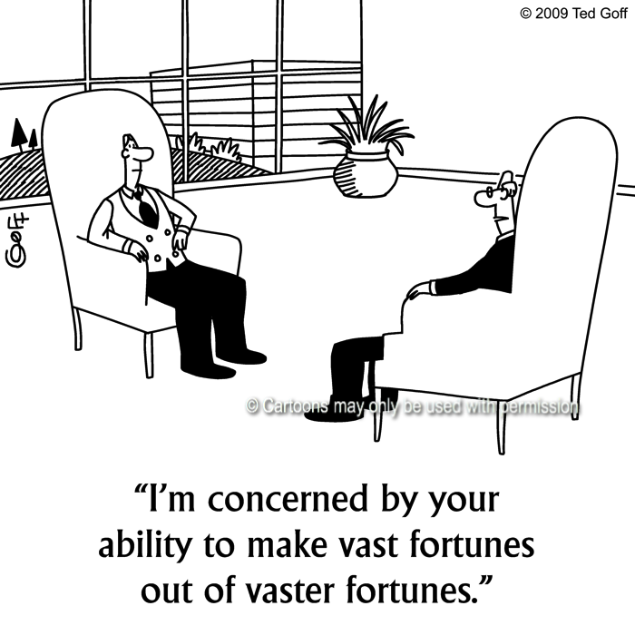 Cartoon about financial