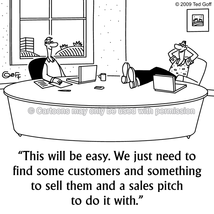 Cartoon about sales