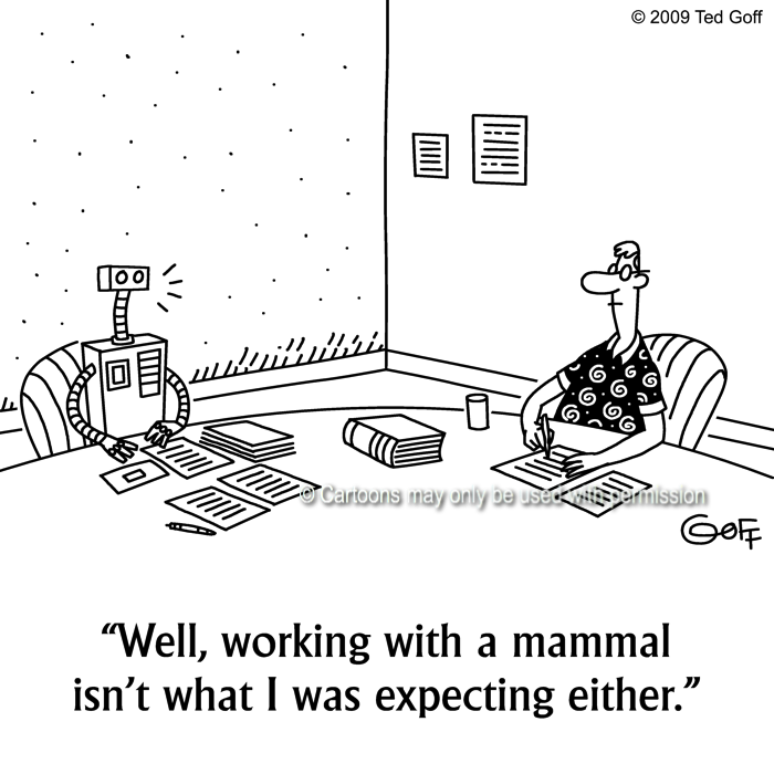 Cartoon about computer