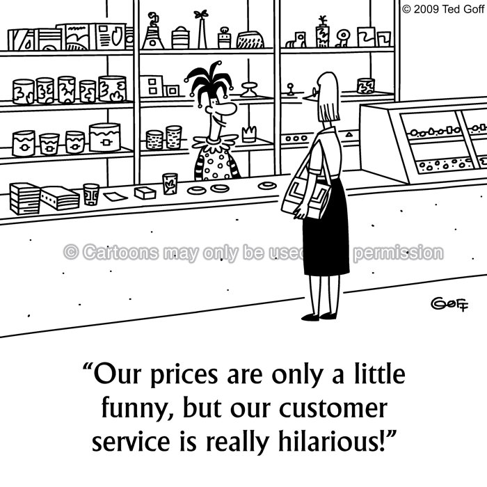 Cartoon about retail