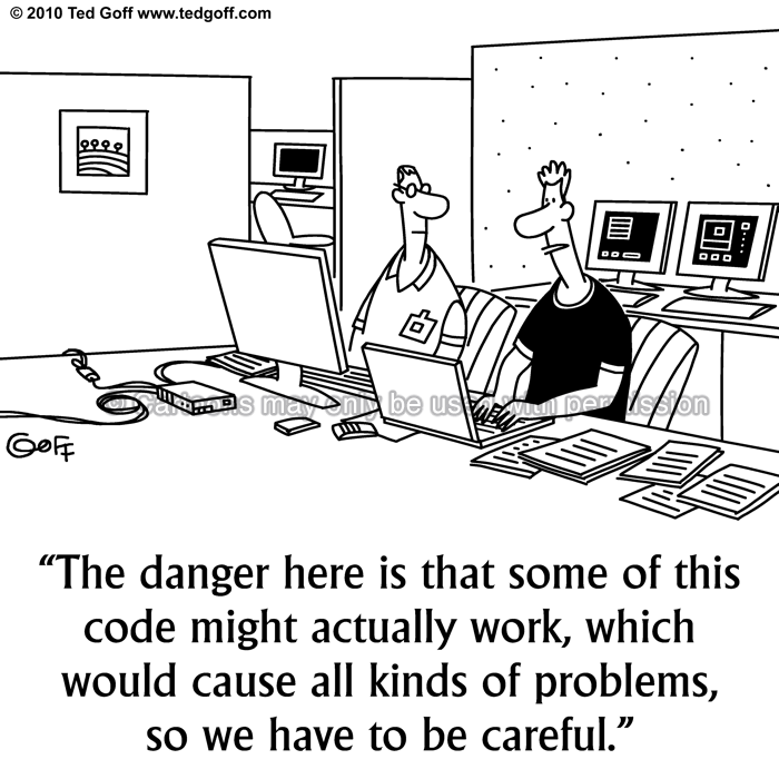 Cartoon about computer