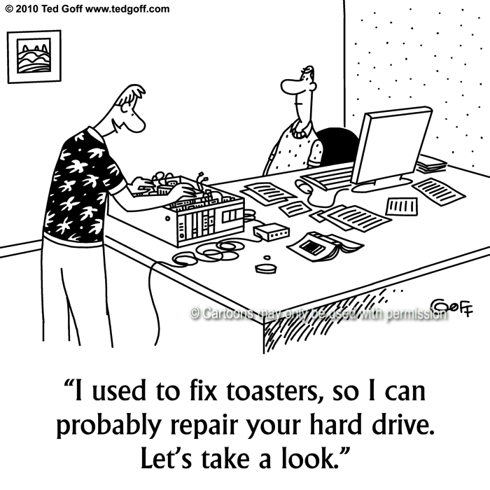 Cartoon about computer