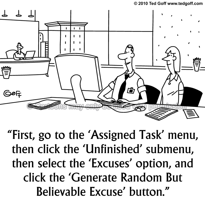 Cartoon about computer