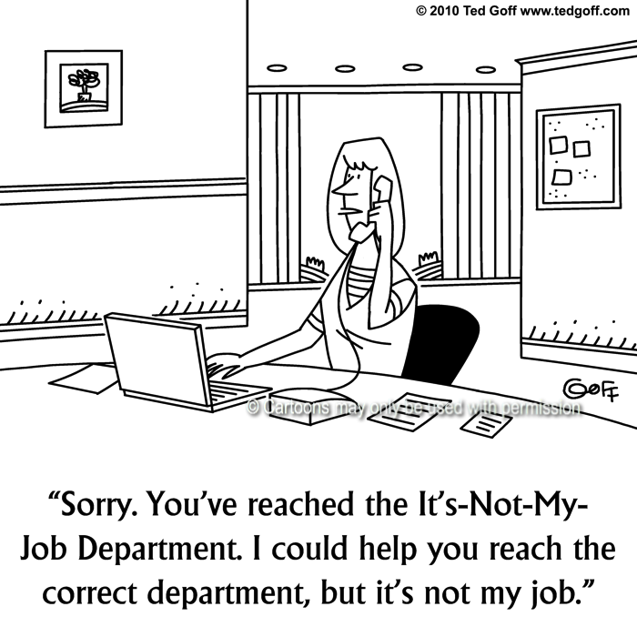 Cartoon about customer service