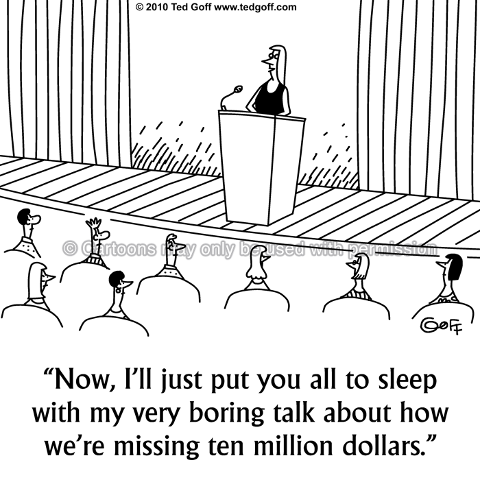 Cartoon about financial