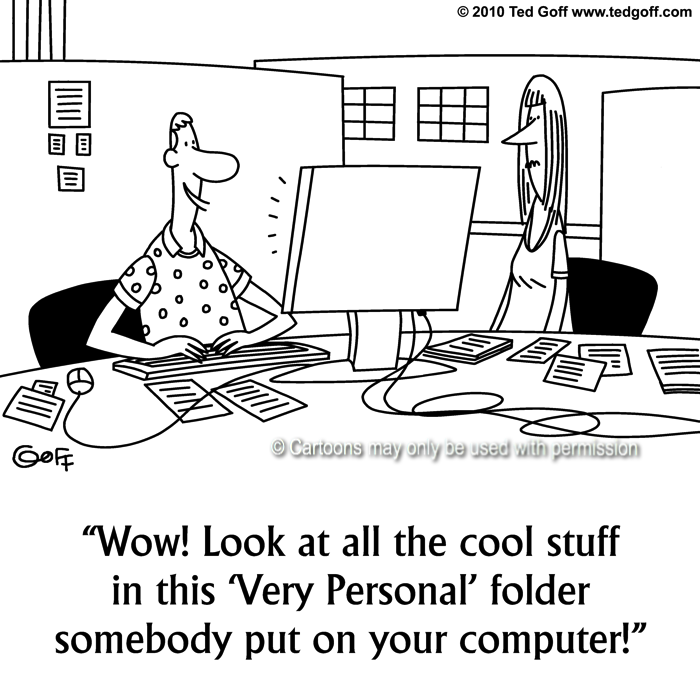 Cartoon about computer