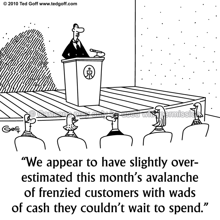 Cartoon about financial