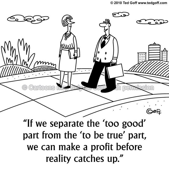 Cartoon about financial