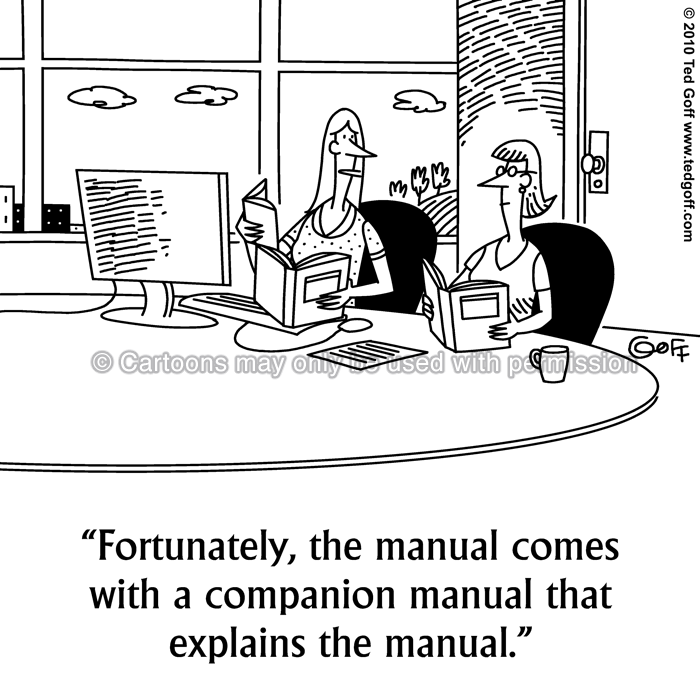 Cartoon about computer