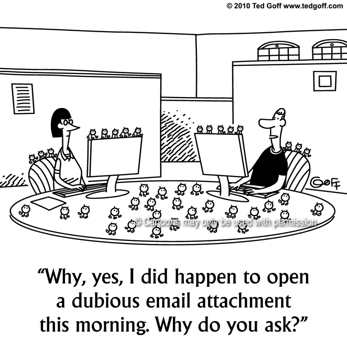 Cartoon about computer