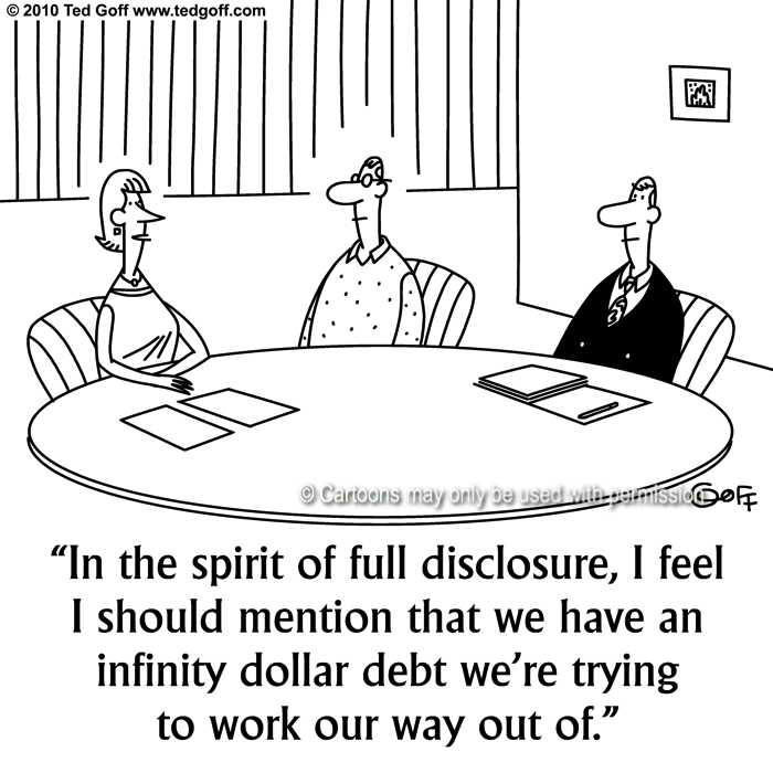 Cartoon about financial