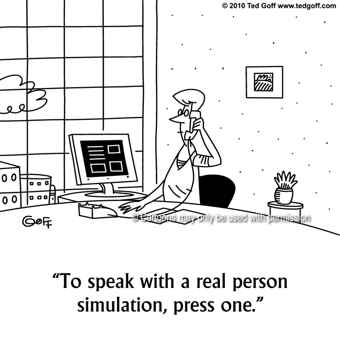 Cartoon about telephone