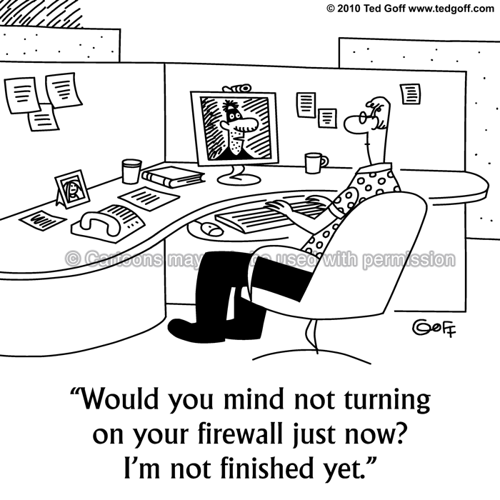 Cartoon about computer