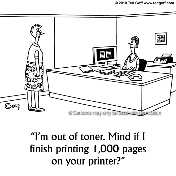 Cartoon about computer