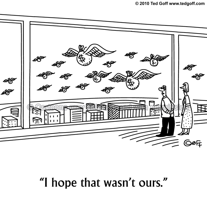 Cartoon about financial