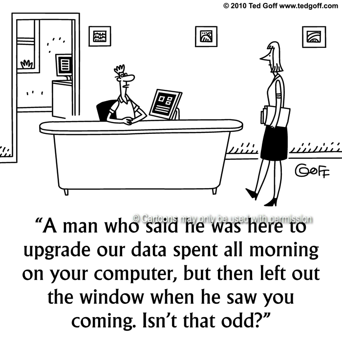 Cartoon about computer