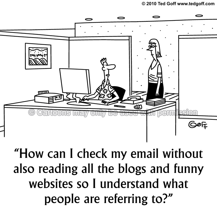 Cartoon about computer