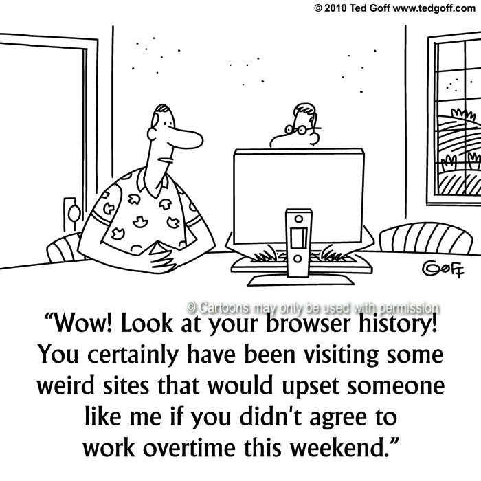 Cartoon about computer