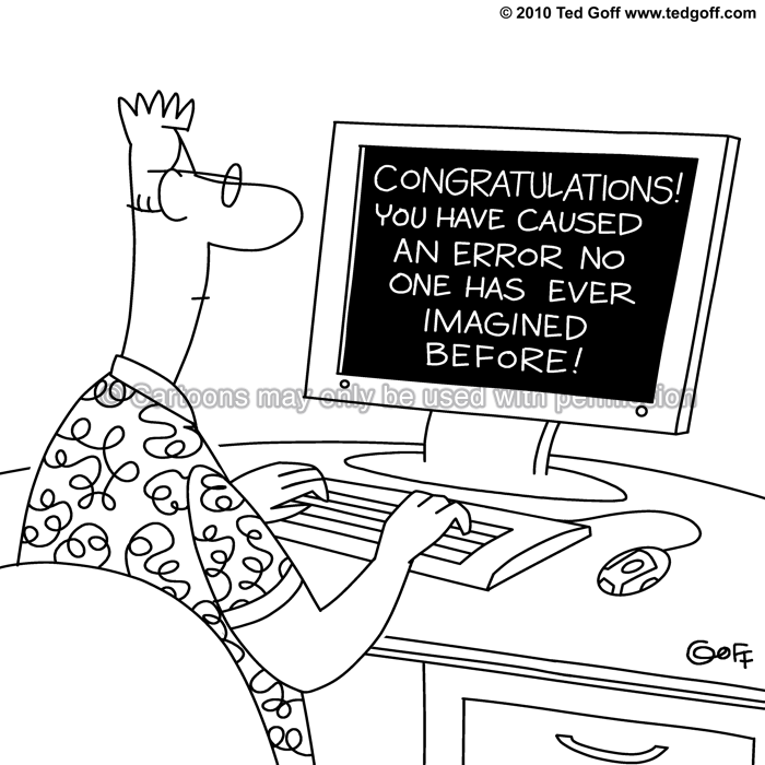 Cartoon about computer