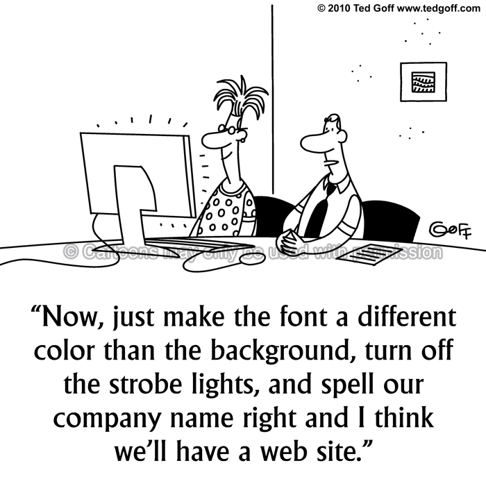 Cartoon about computer