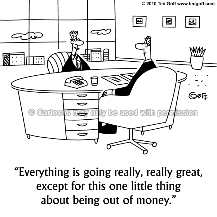 Cartoon about financial