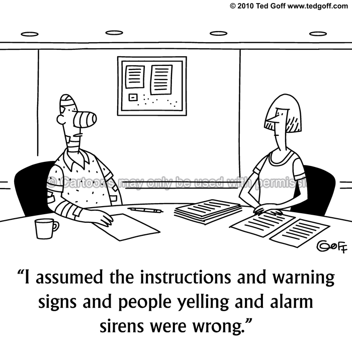 Cartoon about safety