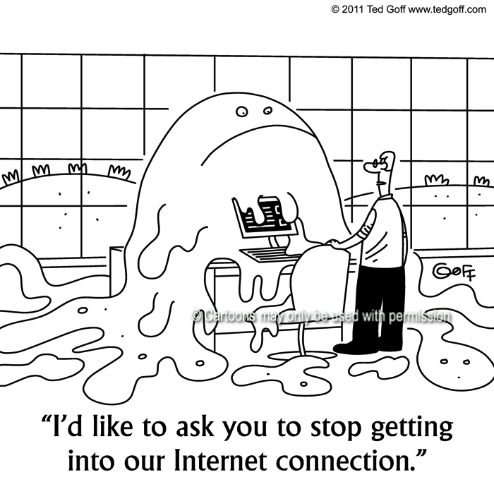 Cartoon about computer