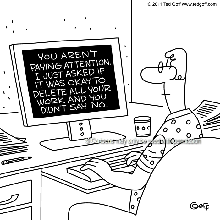 Cartoon about computer