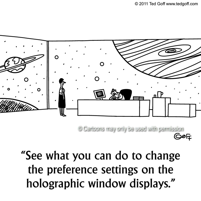 Cartoon about computer