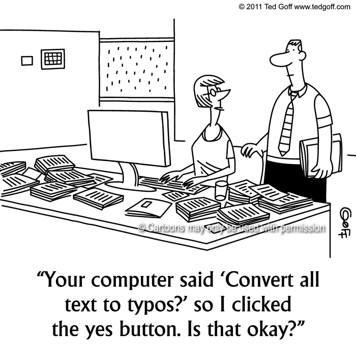Cartoon about computer