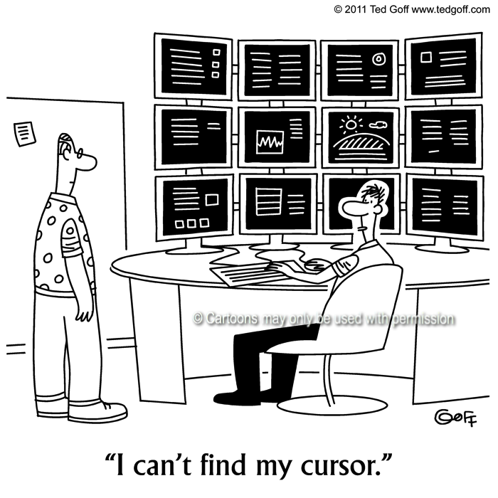 Cartoon about computer