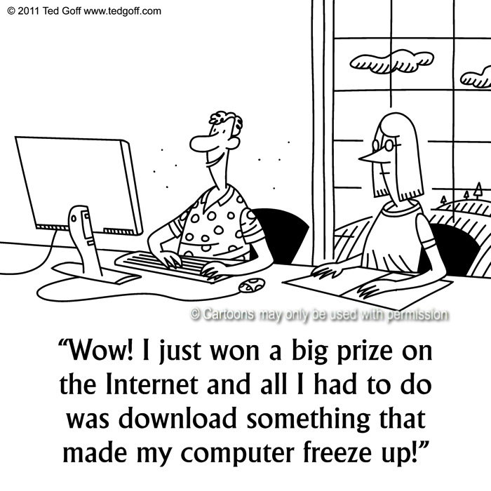 Cartoon about computer