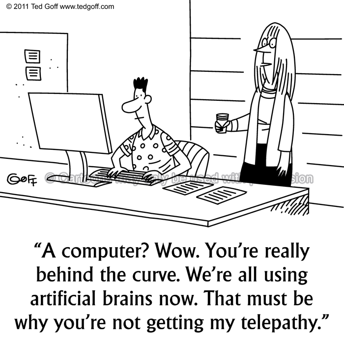 Cartoon about computer