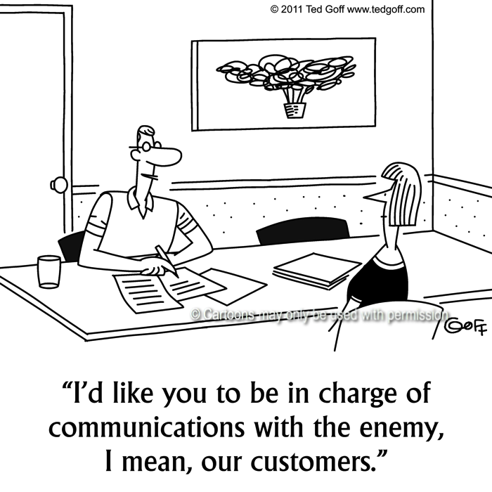 Cartoon about customer service