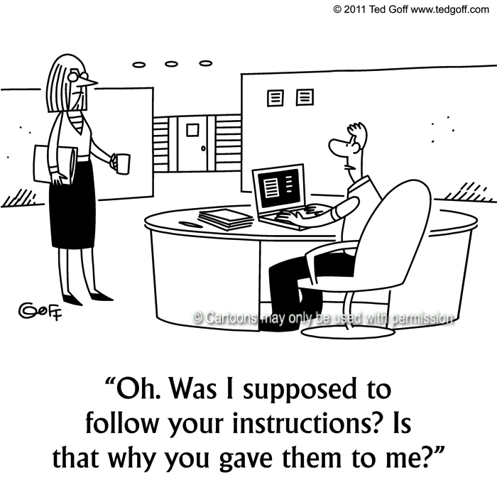 Cartoon about management