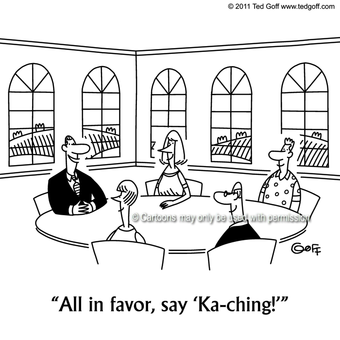 Cartoon about financial