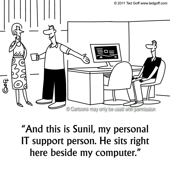 Cartoon about computer