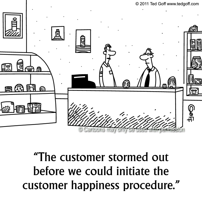 Cartoon about retail