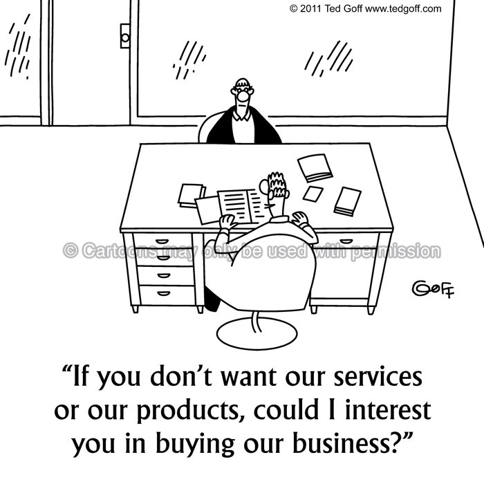 Cartoon about sales