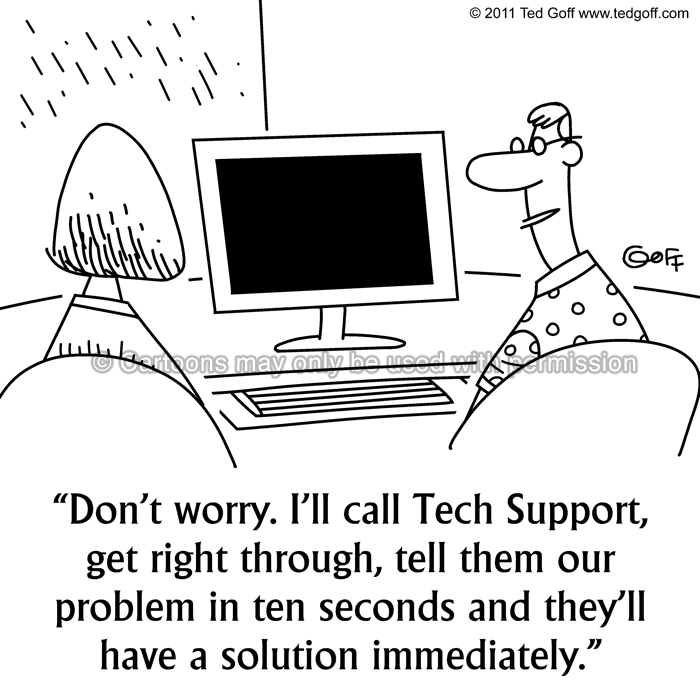 Cartoon about computer