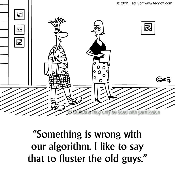 Cartoon about computer