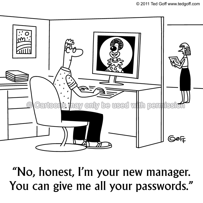 Cartoon about computer