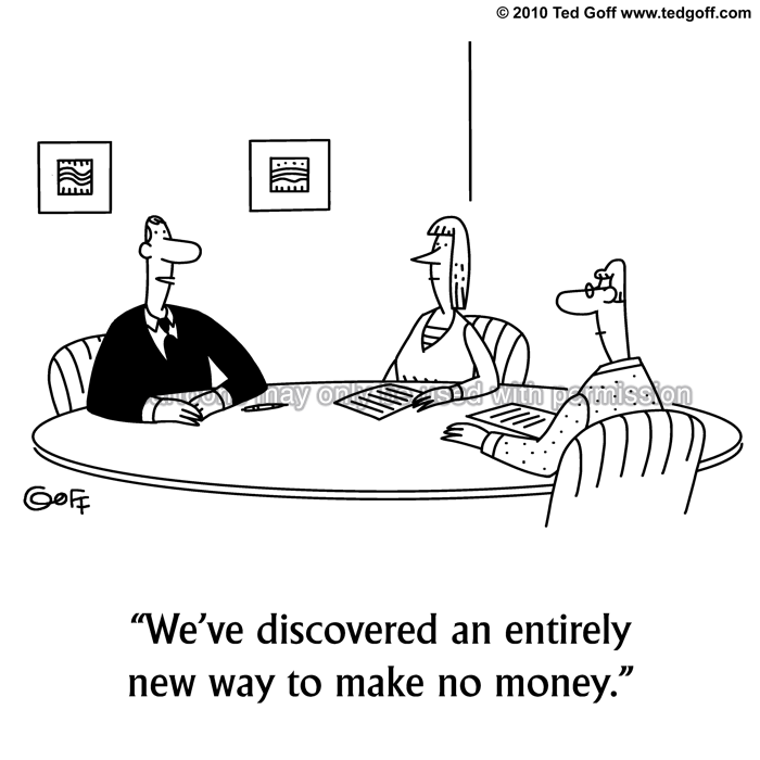 Cartoon about financial