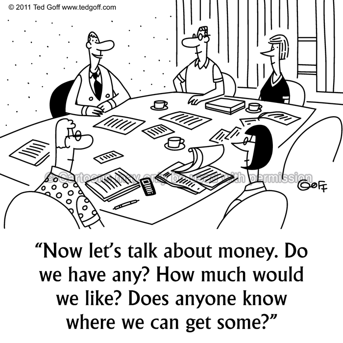 Cartoon about financial