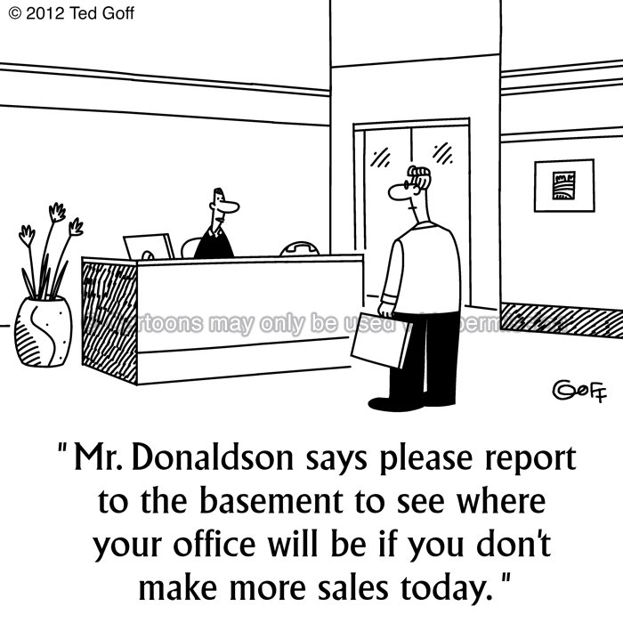 Cartoon about sales