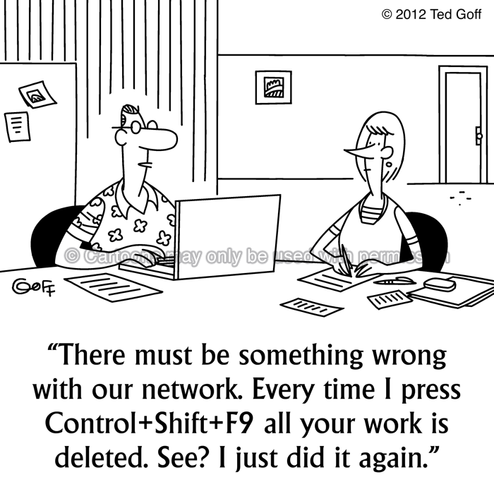 Cartoon about computer