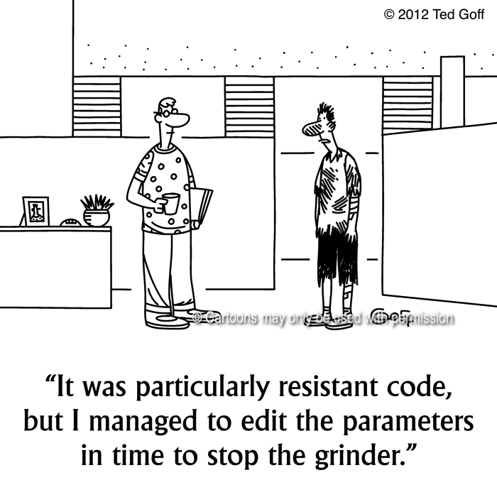 Cartoon about computer