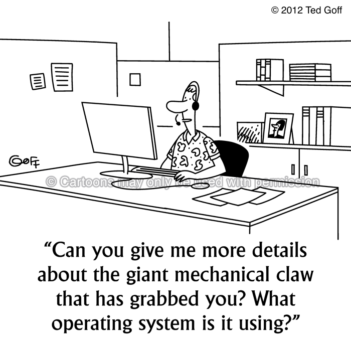 Cartoon about computer